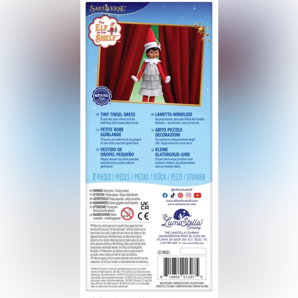 Flash sale! NEW! Elf on the Shelf Claus Couture Tiny Tinsel Dress - Picture 2 of 5